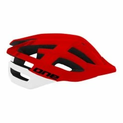 Casque One MTB Race Rouge/Blanc -Kalkhoff Vélos Boutique mtb race gris rouge blanc 700x700 2